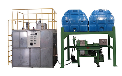 DFC-1000 Waste Water Treatment System    + DCF-5, Filter Press    + Water collection & Recycling water tank